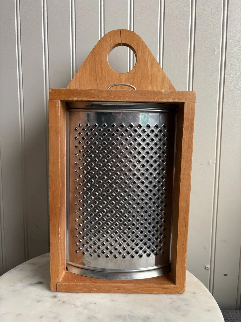 Vintage Italian Wooden Box Parmesan Cheese Grater VTG Retro Rustic Primitive - Picture 1 of 12